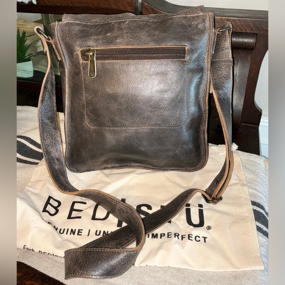 NWT Bed Stu Leather Venice Beach Crossbody Shoulder Bag Teak Lux MSRP $240 - Picture 2 of 14